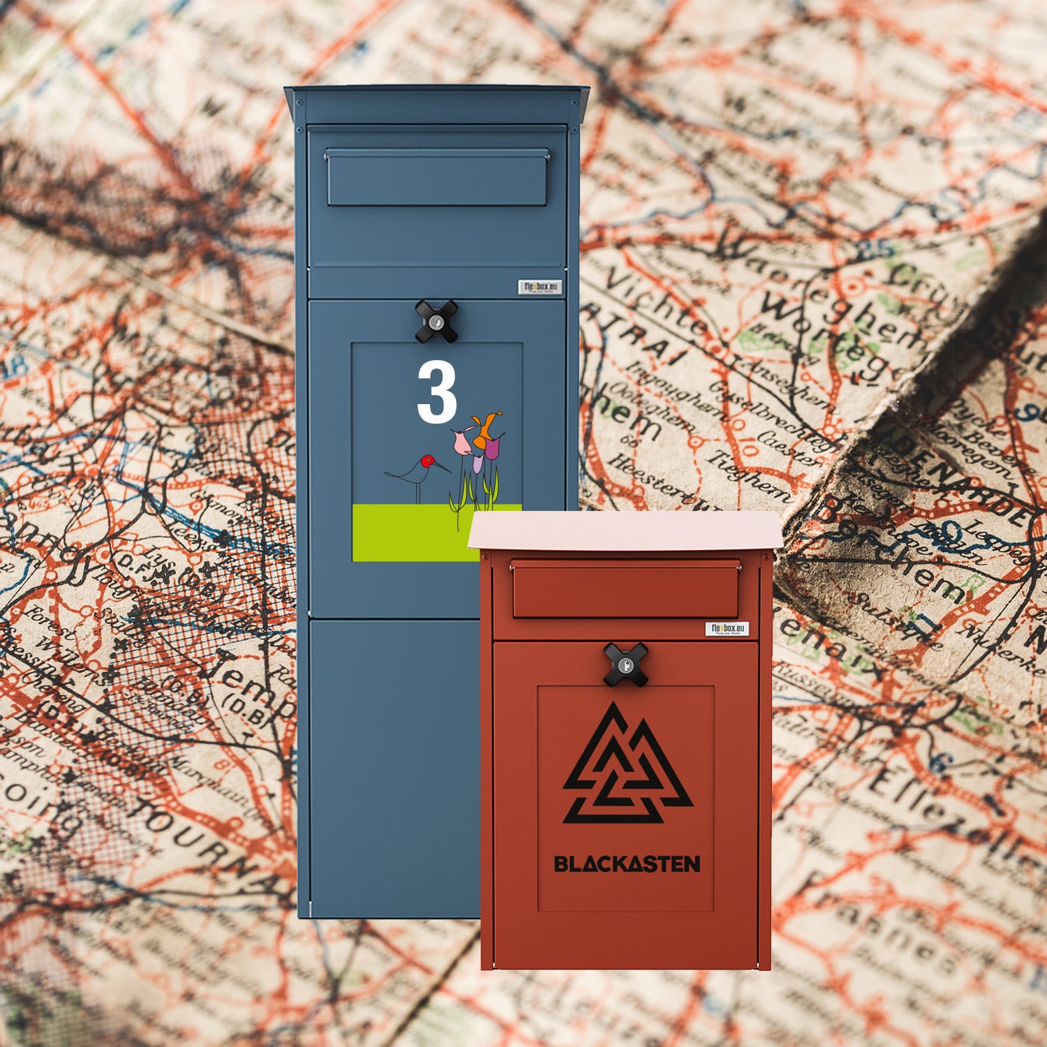 Flexbox postbokser verdenskart