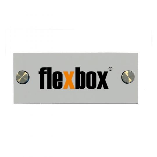 Akrylskilt gjennomsiktig 12 cm x 5 cm - Flexbox